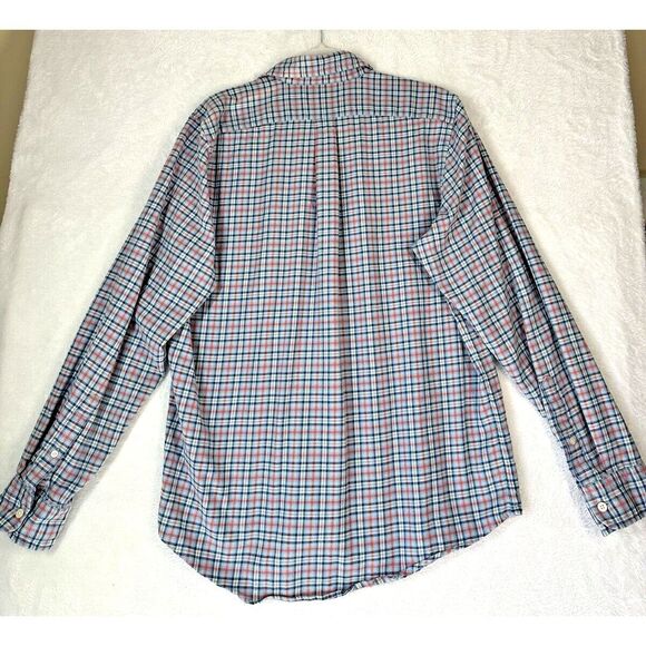 Vineyard Vines San Marino Slim Shirt Mens  MBlue Plaid Whale Button Up Tucker - Picture 5 of 11